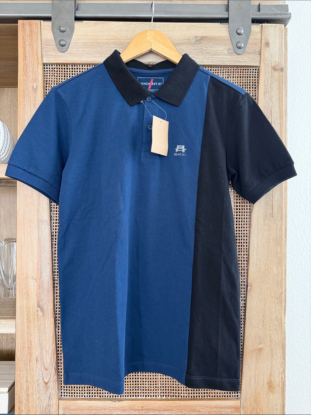 Bench Two-Tone Polo Shirt - Navy & Black